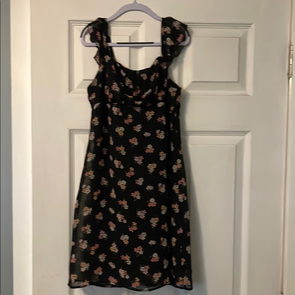 Girls size 14, Art Class Black floral Spaghetti Strap Sundress